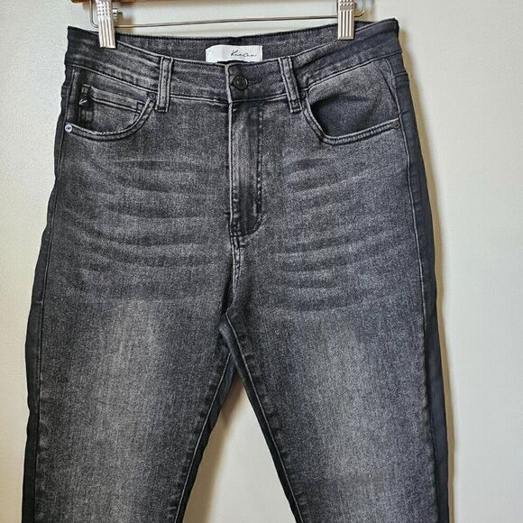 EUC LIKE NEW KANCAN BLACK 2 TONED RAW HEM HIGH RISE JEGGING SIZE 11 / 29 - Picture 7 of 16